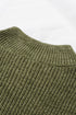 Zipped Turtleneck Drop Shoulder Knit Sweater